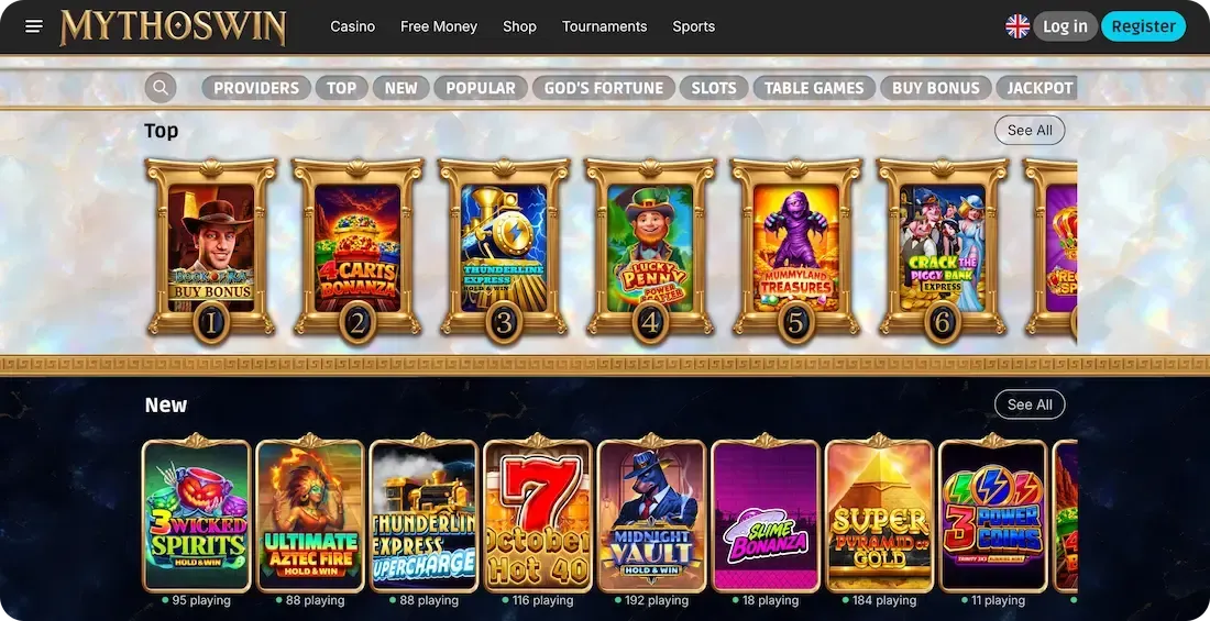 mythoswin casino games